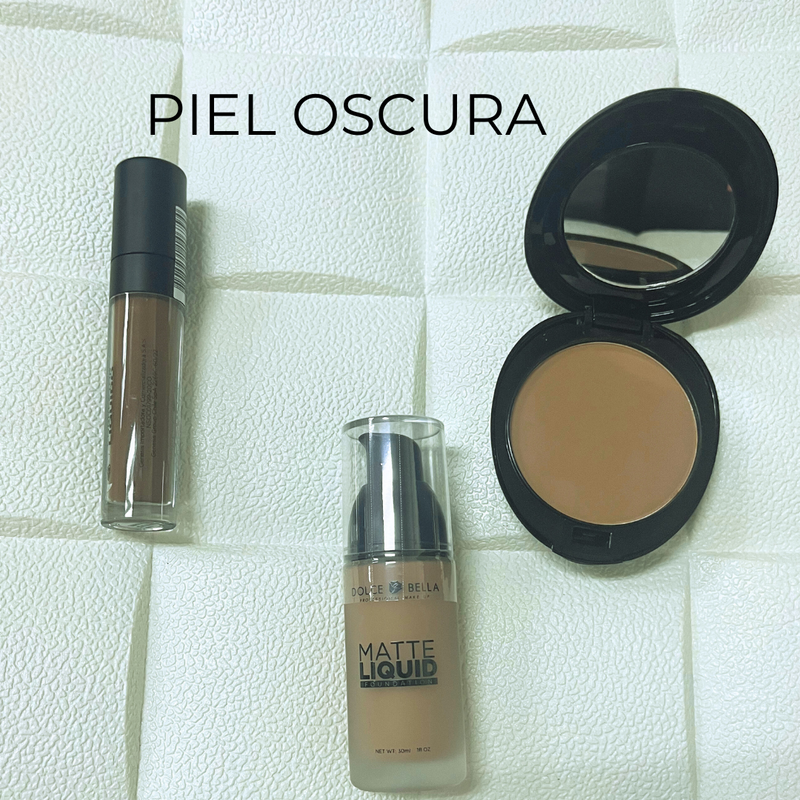 SET MAQUILLAJE BASE + CORRECTOR + EL POLVO